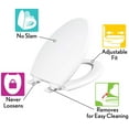 thumbnail image 5 of Mayfair Kendall Slow Close Elongated White Enameled Wood Toilet Seat, 5 of 9