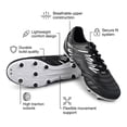 thumbnail image 2 of Vizari Valencia FG Soccer Cleats for Men and Women | Wide Fit Football Shoes with TPU Studs - BLACK/WHITE, 7, 2 of 7