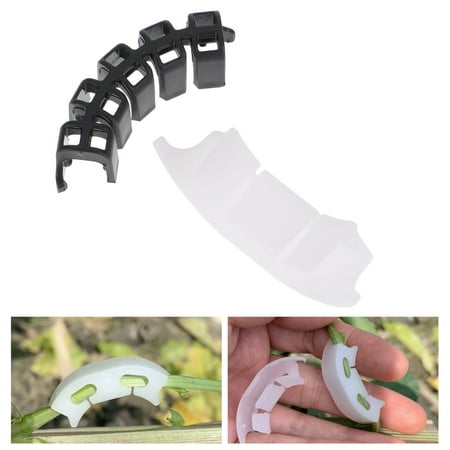 TAILTOSS 200Pcs Reusable Garden Support Clip Plant Reinforcing Clips 3X1CM for Indoor Gardening