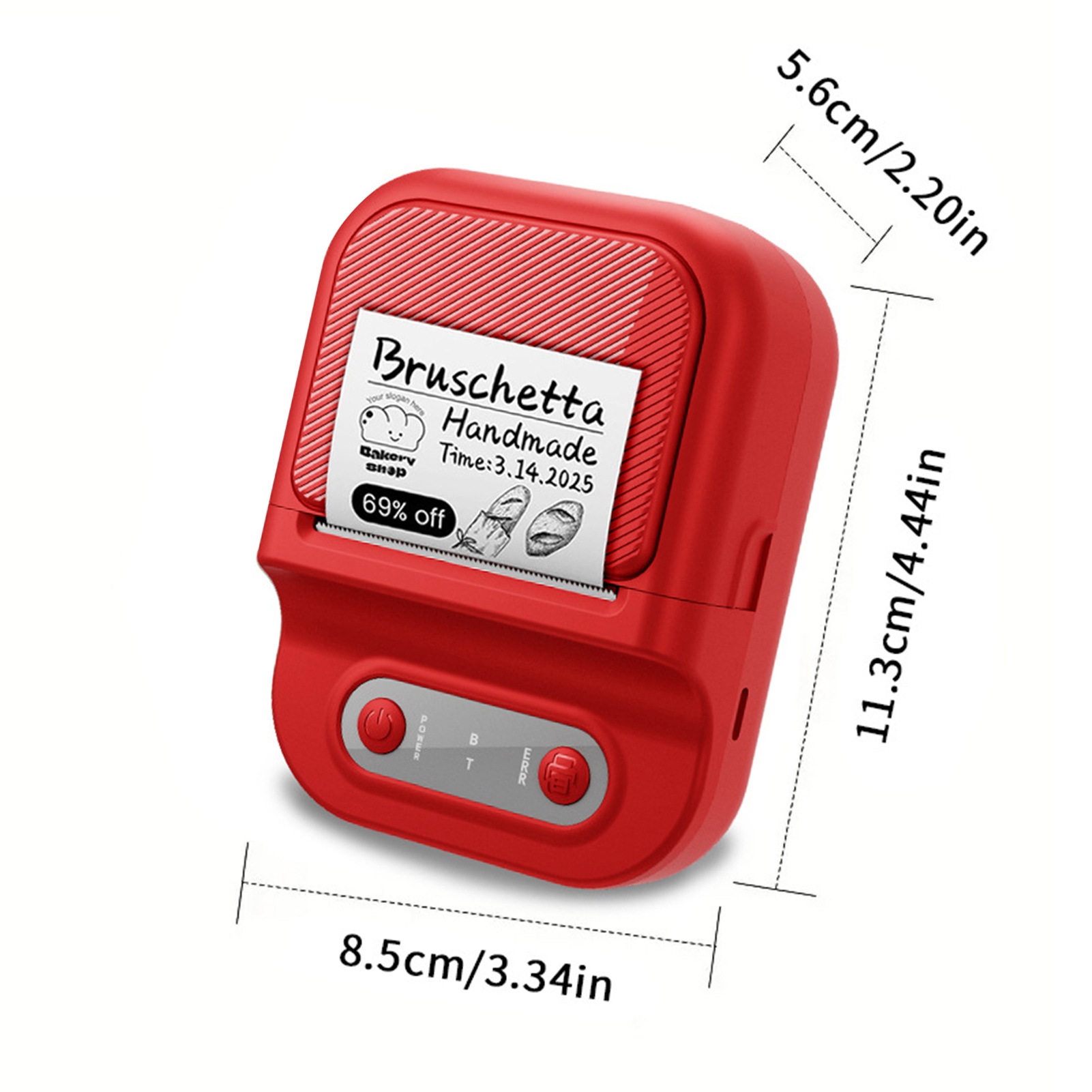 Sylvtty Label Maker Machine Portable Thermal Label Printer Bluetooth-compatible Mini Label Printer with Tape for Small Business Home School Office Barcode Address