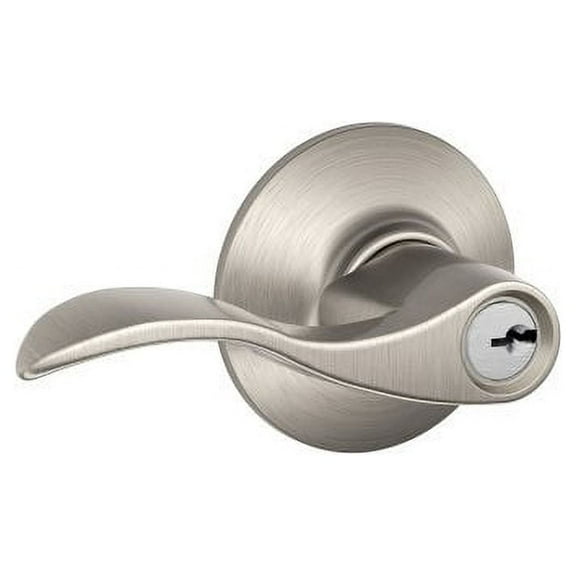 Accent Satin Nickel Keyed Entry Lever