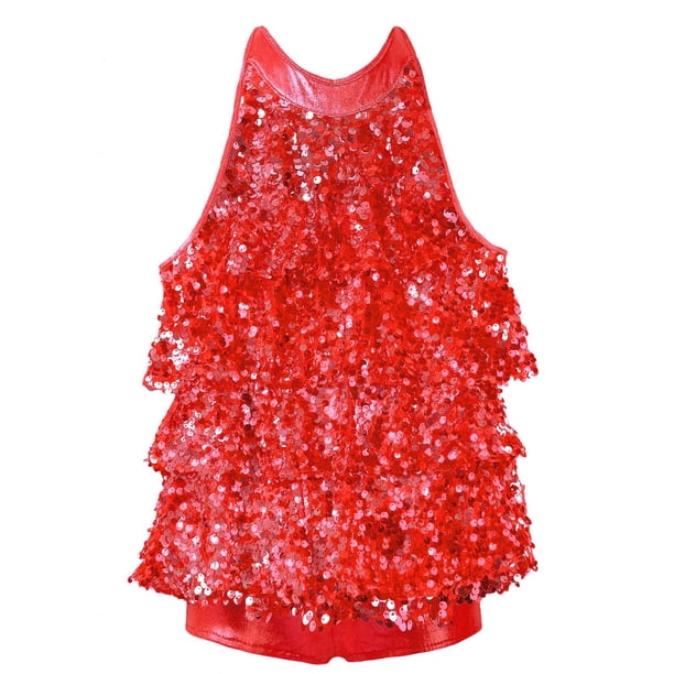 MSemis Kids Girls Shiny Sequined Ballet Tutu Dress Dancewear Modern Jazz Latin Dance Costume Gold 12 MSemis Kids Girls Shiny Sequined Ballet Tutu Dress Dancewear Modern Jazz Latin Dance Costume Gold 12