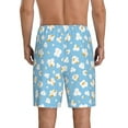thumbnail image 3 of Kdxio Blue Popcorn Print Mens Sleep Shorts Bottoms Soft Comfy Pajama Wear Pants with Drawstring Pockets, 3 of 7