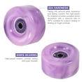 thumbnail image 4 of Unique Bargains Ensemble de Roues de Patins à Roulettes 58x32mm avec Roulements, Freins de Patins, Violet, Blanc, 4 of 7