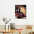 thumbnail image 2 of COMIO Red Grape Wine Wall Art Still Life Poster Fruit Goblet Canvas Painting Decorations for Dining Room Salon Bar Office Home Decor, 2 of 4
