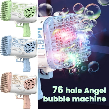 Bubble Launcher Hand-held Bubble Machine with 76 Holes High Output ...