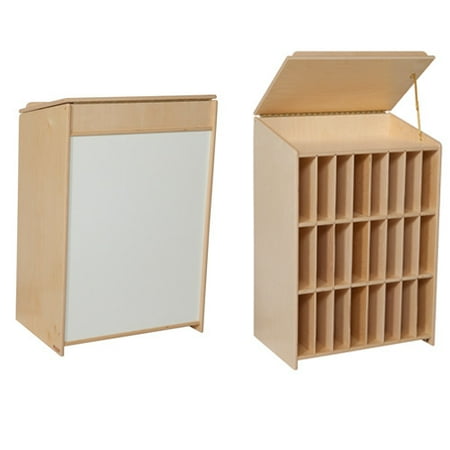 Wood Designs Sign In Center 24 Compartment Cubby