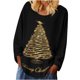 thumbnail image 1 of Camisas casuales de manga larga para mujer, suéter, túnica suelta, blusa con cuello redondo y estampado de árbol de Navidad Fridja fhghd1740, 1 of 4