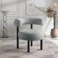 thumbnail image 2 of Meridian Furniture Bordeaux Grey Boucle Fabric Accent Chair, 2 of 35