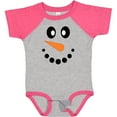 thumbnail image 3 of Inktastic Cute Smiling Snowman Face with Carrot Nose Boys or Girls Baby Bodysuit, 3 of 5