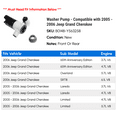 thumbnail image 2 of Washer Pump - Compatible with 2005 - 2006 Jeep Grand Cherokee, 2 of 2