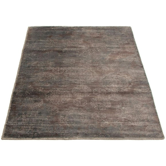 ECARPETGALLERY Tapis Métier Main pour Salon, Salle à Manger et Chambre à Coucher Transitionnel Collection Galleria 4'11" x 7'6" en Gris