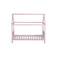 thumbnail image 6 of Noble House Lois Twin House Canopy Bed, Rubber Wood Frame with House-Shaped Design and Headboard Footboard, Pink, 6 of 11