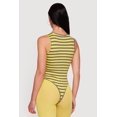 thumbnail image 4 of Women's Striped Sleeveless Thong Bodysuit, 4 of 4