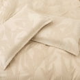 thumbnail image 3 of Complete Duvet Cover Set with Embossed Bamboo Motif Modern Botanical Bedding Set, Twin Size Duvet Cover With 2 Pillowcase, Beige, 3 of 6