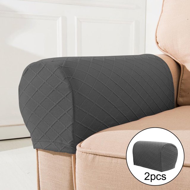 2 Juegos de para Apoyabrazos de Sofá, Almohadillas para Apoyabrazos para Silla, Sofá, Sillón, Sofá, para Apoyabrazos Elásticas Ajustable Gris BLESIY Fundas de reposabrazos de sofá
