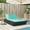 Black, variant on vidaXL Double Sun Lounger with Cushions Outdoor Poly Rattan Brown/Gray/Black