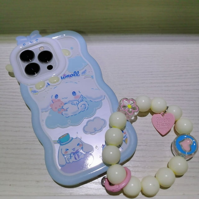 Wave Monster Bracelet for Apple iPhone 14, iPhone 12 Chain, Cinnamon Dog Stand, Spring/Summer Phone Case
