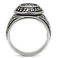 thumbnail image 5 of Eternal Sparkles Men's USA Veterans Military Patriotic Masculine Statement Ring - Silver, 5 of 8