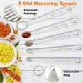 thumbnail image 3 of Measuring Cups and Spoons Set of 15, Heavy Duty Stainless Steel Kitchen Measuring Tool with Colored Silicone Handle, Including 5 Nesting Measuring Cups, 5 Spoons, 5 Mini Spoons for Cooking Baking, 3 of 7