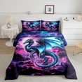 thumbnail image 2 of Castle Fairy Child Gothic Magic Dragon Twin Comforter Sets,Abstract Wildlife Bedding Set, 2 of 8