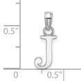 thumbnail image 3 of FJC Finejewelers 10k White Gold J Block Initial Charm, 3 of 6