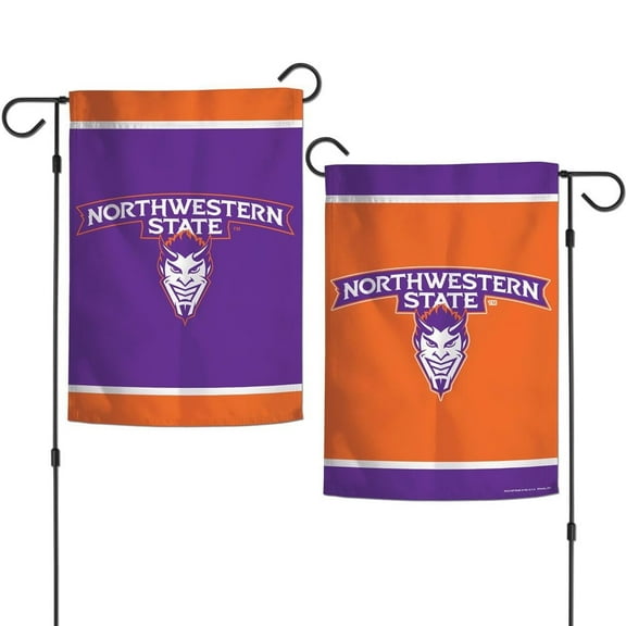 Northwestern State Demons 12.5” x 18" Double Sided Yard and Garden College Banner Flag Is Printed in the USA