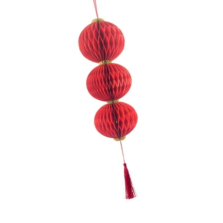 Tizuqe Chinese Lanterns with Tassels Chinese Sphere Lanterns For A Pleased And Prosperous New Year Celebration