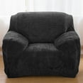 thumbnail image 4 of NEWEEN 1-Piece Luxury Velvet XL Sofa Fit Stretch Slipcover Sofa Cover Washable,Black, 4 of 7