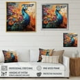 thumbnail image 4 of Designart "Expressionist Portrait of a Peacock I" Animals Wall Decor, 4 of 5