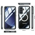 thumbnail image 2 of Decase for Samsung Galaxy A36 5G Magnetic Case,Full-Body Protective Phone Cover with Built-in Glass Screen Protector,Compatible with Mag-Safe,Shock-absorbent TPU Bumper Water-Resistant Cover,Black, 2 of 4