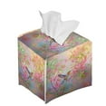 thumbnail image 6 of ZUXONGSY Hummingbird Square Tissue Box Cover Floral 2 Packs PU Leather Tissue Box Holder Modern Decorative Tissue Box Organizer Fashion Tissue Box for Women Gifts for Mom, 6 of 7
