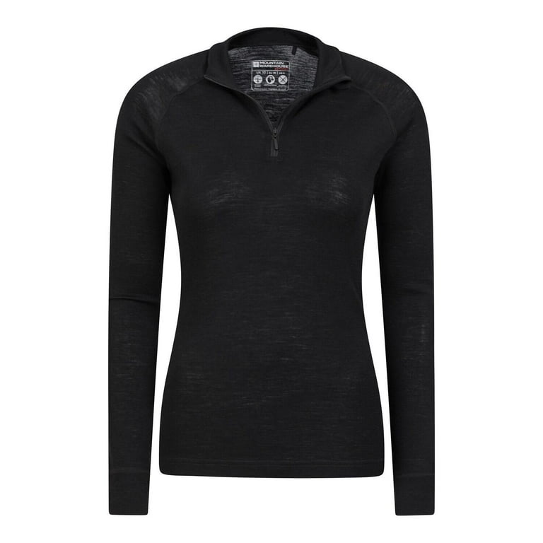 Mountain Warehouse Womens Merino Wool Zip Neck Thermal Top