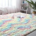 thumbnail image 2 of Rainbow Fluffy Bedroom Rugs Shaggy Indoor Modern Area Rugs For Girls Baby Room Kids Room Living Room Home Decor Floor Carpet 31.5"*63", 2 of 7