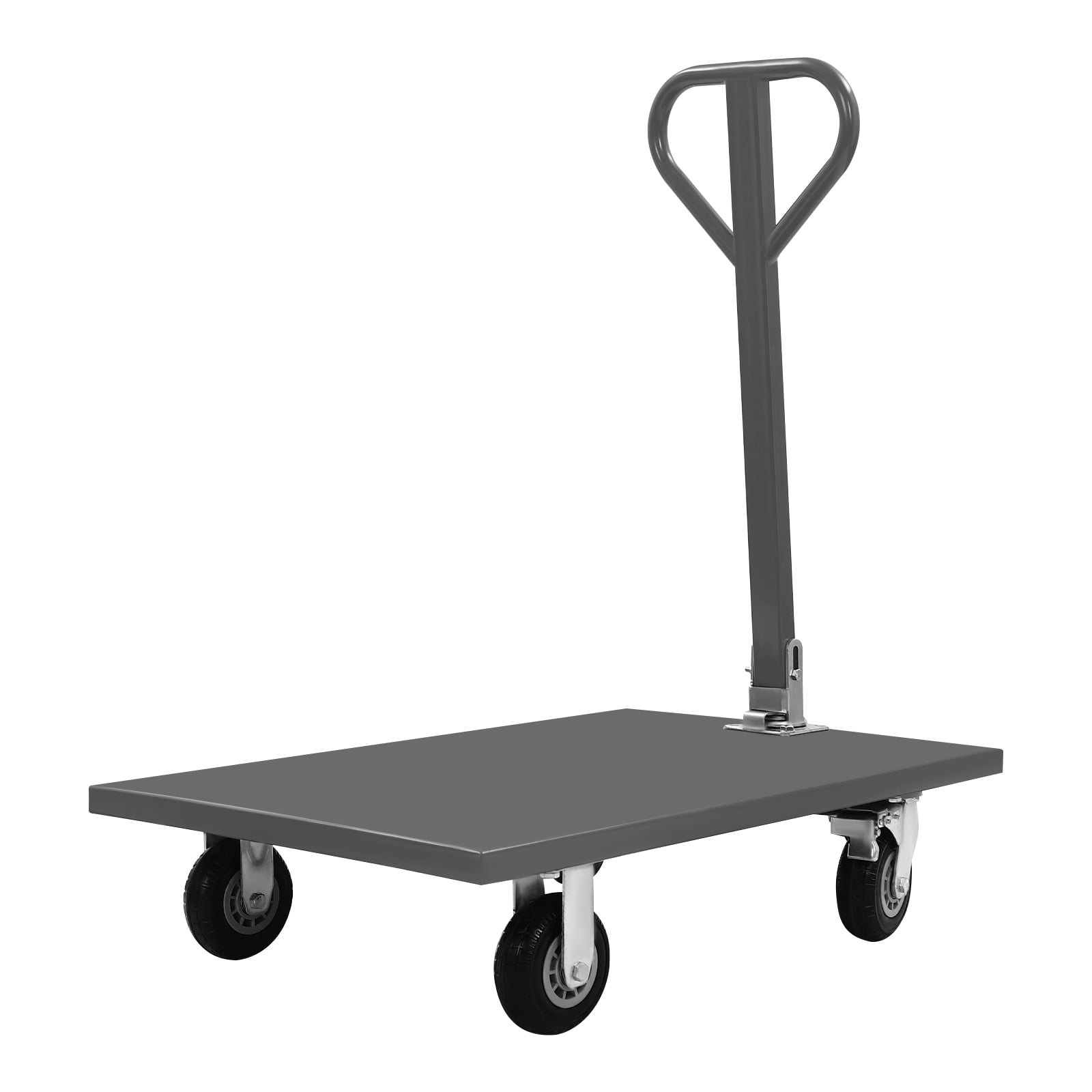 2000 lbs 360 ° Rotatable Industrial Flat Dolly Cart Heavy Duty Cart Flatbed Hand Truck with 4 Wheels