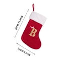 thumbnail image 3 of Lilixerw Red Knitted Christmas Stocking with Embroidered Letter,Festive Gifts Bag for Candy & Toys,Xmas Party Decor for Fireplace & Tree,11.8x8.3 Inch,Letter B, 3 of 6