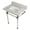 Carrara Marble / Brushed Nickel, variant on Kingston Brass KVPB3030MASQ6 Templeton 30" Carrara Marble Vanity Top with Acrylic Legs (8-Inch, 3-Hole), Carrara Marble White/Polished Nickel