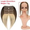 thumbnail image 5 of HAIRRO 0.75"*6.25" Lace Front Hairline Hairpiece 100% Human Hair Extension Hairline Loss Straight Tape in Human Hair Frontal Hair Toppers Replacement Toupee 10 Inch Middle Parting Hair Style, 5 of 7