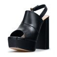 thumbnail image 3 of Tacones para Dama Tipo Sandalias Zapatillas Elegantes Davenia de Piel Negro, 3 of 5