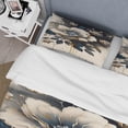 thumbnail image 4 of Designart "Black and Gold Camellias in Bouquet II" Floral & Botanical Bedding Covert Set - Camellia Black Floral Bed Set With 1 Sham, 4 of 6