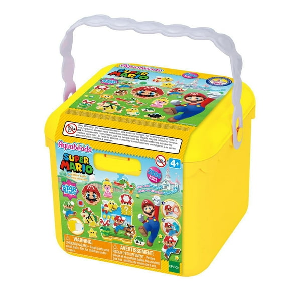 Aquabeads Creation Cube - Super Mario, Complete Arts & Crafts Bead Kit for Children, Over 2,500 beads & display stand to create Mario, Luigi, Princess Peach & more