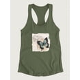 thumbnail image 3 of Butterflies And Flowers Ii Racerback Tank Women -Grace Popp Designs, Female Medium, 3 of 4