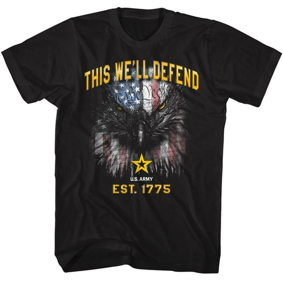 Army This Well Defend Black Adult T Shirt