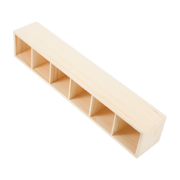 SOPOTUTU Pine Wood Organizer Box Storage Container for Home Office Desk 1 Piece Wooden Storage Solution
