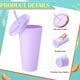thumbnail image 3 of Vaso Honeydak 700-800 ml con pajita y tapa, juego de 30 unidades, color pastel, 3 of 7
