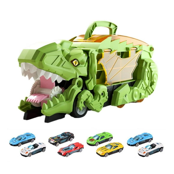 UOYOTT Dinosaur Race Track Slot Car Play Game Toy Set Kids Dinosaur Swallowing car A4
