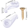 thumbnail image 2 of 100 Packs Glass Door Retainer Clips Kit, Plastic Glass Panel Clips Mirror Clips with Screws for Cabinet Door, Window Dressing Hardware, Offset 4mm, 2 of 7