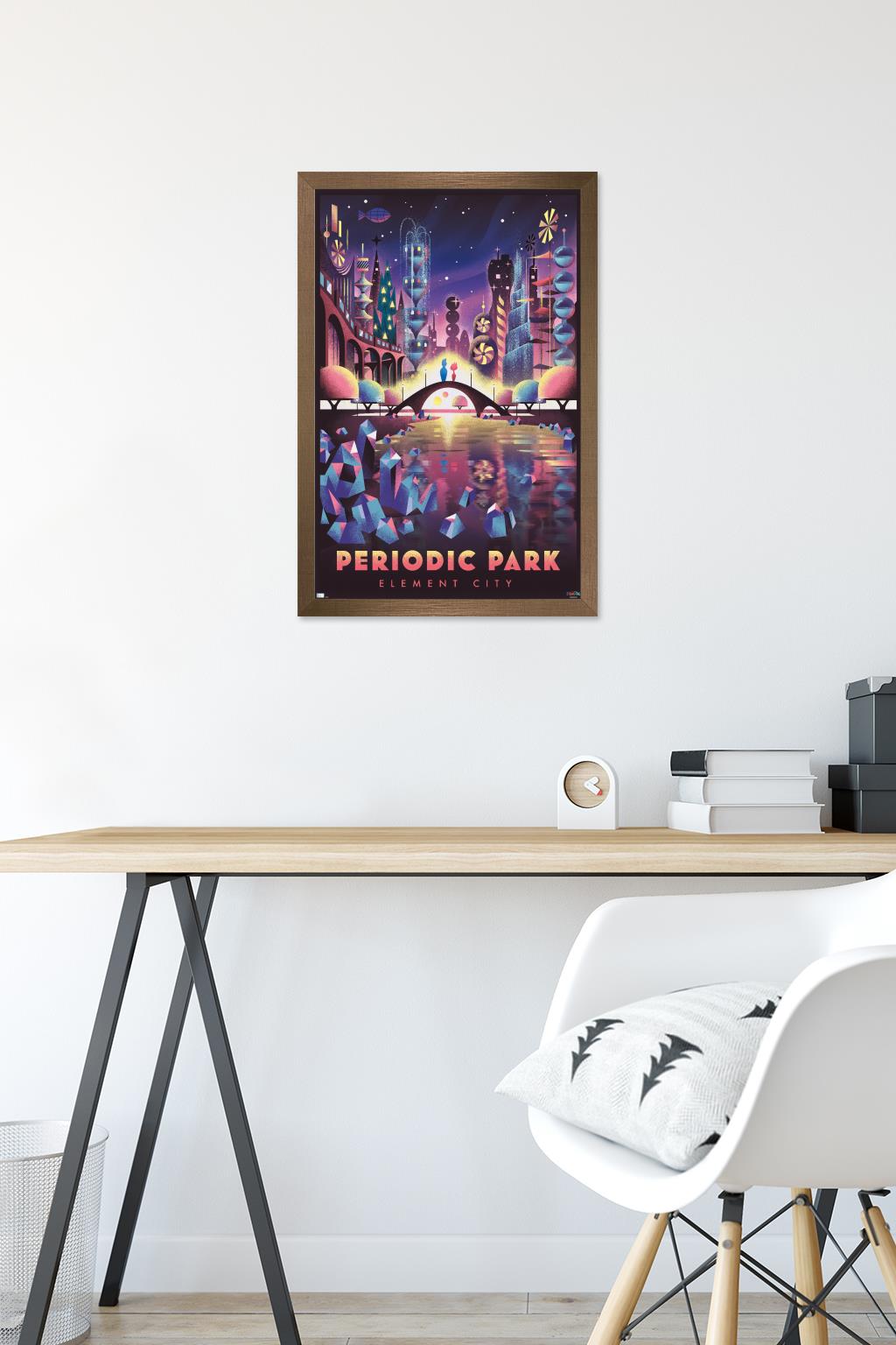 Disney Pixar Elemental - Periodic Park Wall Poster, 14.725" x 22.375" Framed