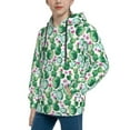 thumbnail image 2 of Lsque Cactus Plants Patten Youth Hoodie Sweatshirt Pullover with Kangaroo Pocket Boys and Girls Hoodie Warm Hoodie for Kids-Small, 2 of 6