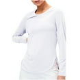 thumbnail image 2 of CFLVAEK Womens Sun Protection Shirts Long Sleeve Crewneck Sun Shirts UPF 50+ Outdoor Yoga Shirt, 2 of 9